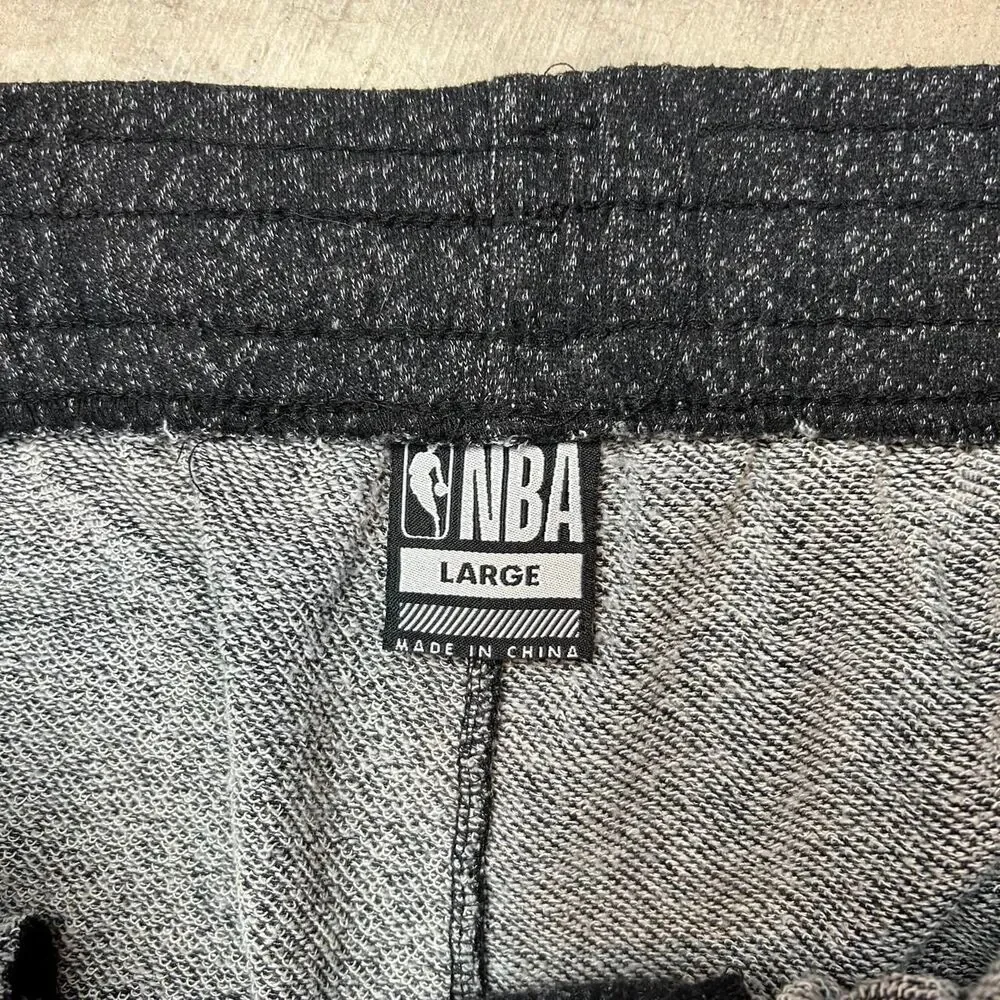 Nba Men's Grey and Black Joggers-tracksuits
